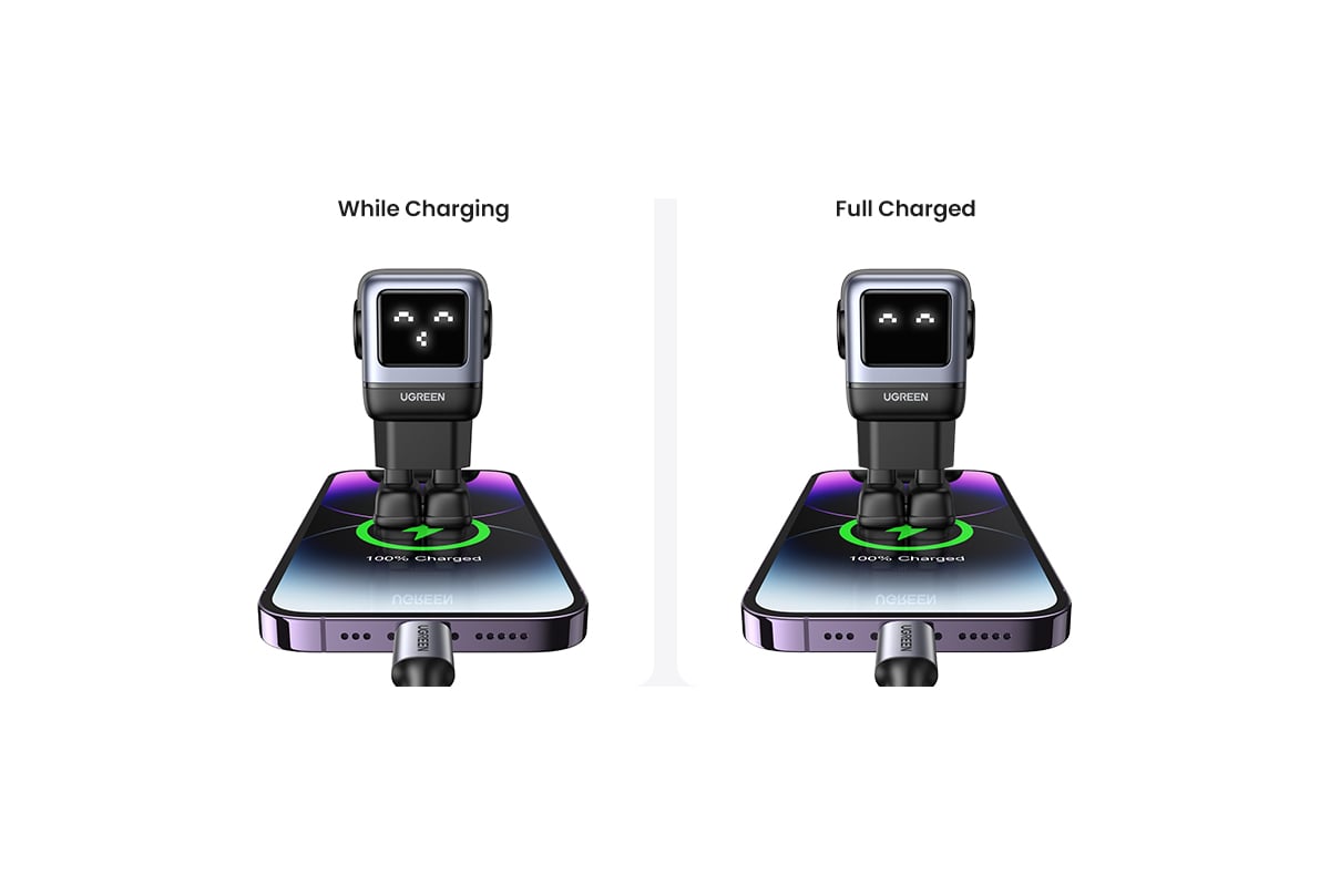 Сетевое зарядное устройство Ugreen CD361 Nexode RG 65W USB-A+2 USB-C Robot  GaN Tech Fast Charger EU в виде робота. Цвет серый 25685B - выгодная цена,  отзывы, характеристики, фото - купить в Москве