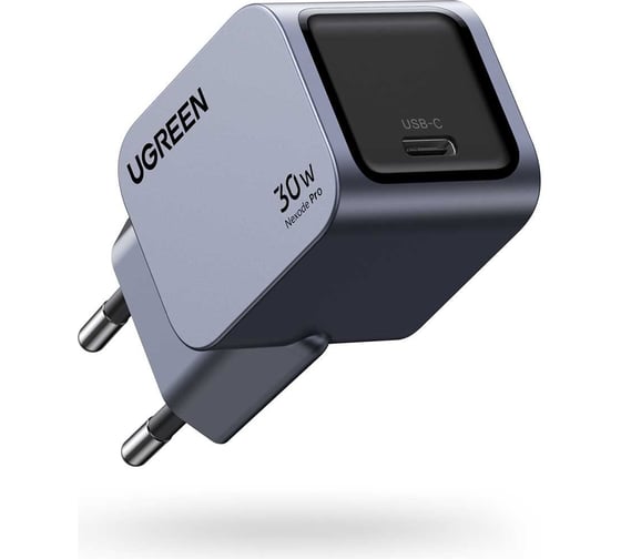 Сетевое зарядное устройство Ugreen X703 (35006) Nexode Pro 30W PD GaN Tech Charger EU. Цвет серый 35006_