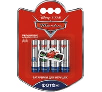 Элемент питания ФОТОН LR6 ВP4, Disney Тачки + наклейка 22852