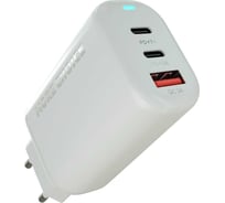 Сетевое зарядное устройство More Choice 1USB+2Type-C 3.0A PD 65W быстрая зарядка для Type-C 100W 2м NC79a White