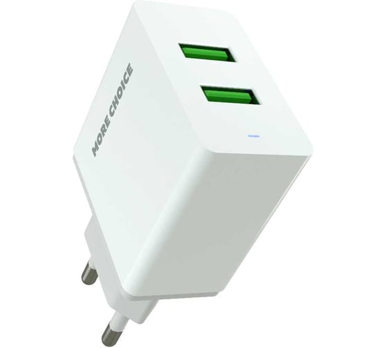 Сетевое зарядное устройство More Choice 2USB 2.4A NC11 White