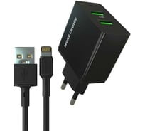 Сетевое зарядное устройство More Choice 2USB 2.4A для Lightning 8-pin NC11i Black