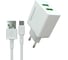 Сетевое зарядное устройство More Choice 2USB 2.4A для micro USB NC11m White 1
