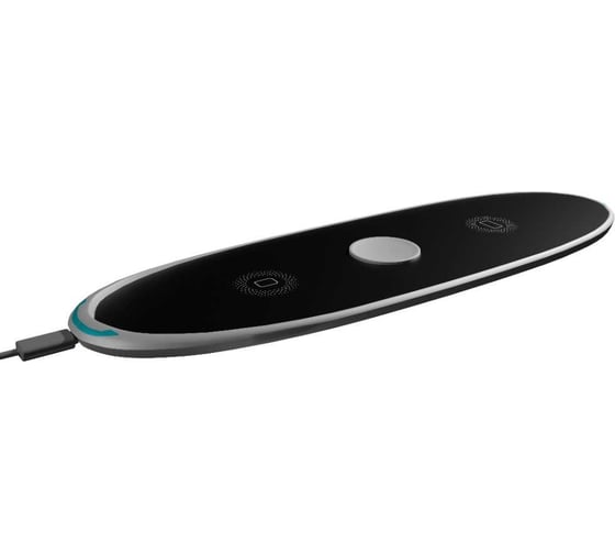Беспроводное зарядное устройство More Choice 10W 3в1 смартфон, часы, наушники с кабелем Type-C 1м CW12 White