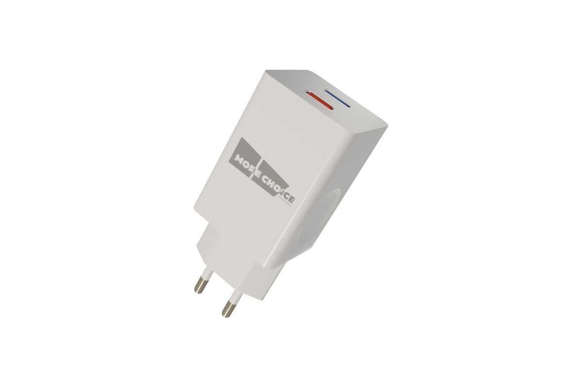 Сетевое зарядное устройство More Choice 2USB 3.0A QC3.0 быстрая зарядка для  Lighting 8-pin NC69i White - выгодная цена, отзывы, характеристики, фото -  купить в Москве и РФ