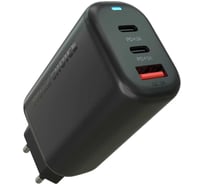 Сетевое зарядное устройство More Choice1USB+2Type-C 3.0A PD 65W быстрая зарядка NC79 Black