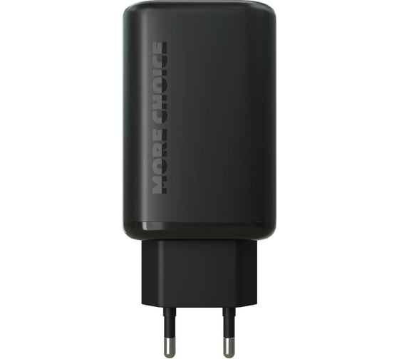 Сетевое зарядное устройство More Choice1USB+2Type-C 3.0A PD 65W быстрая зарядка NC79 Black