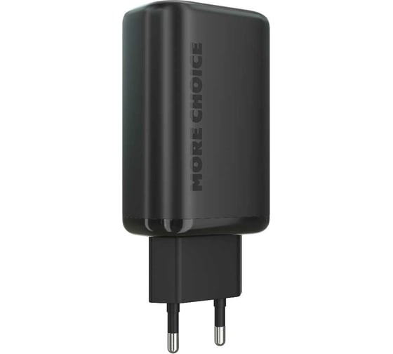 Сетевое зарядное устройство More Choice1USB+2Type-C 3.0A PD 65W быстрая зарядка NC79 Black