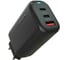 Сетевое зарядное устройство More Choice1USB+2Type-C 3.0A PD 65W быстрая зарядка NC79 Black 1
