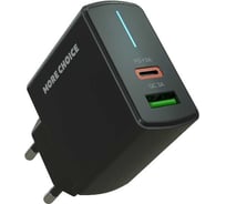 Сетевое зарядное устройство More Choice1USB+1USB-C 3.0A PD 20W+QC3.0 быстрая зарядка NC61 Black 33516019