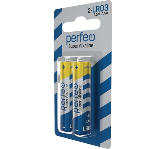 Алкалиновые батарейки Perfeo LR03 mini, 2 шт., на блистере 30008801