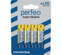 Алкалиновые батарейки Perfeo LR6, 4 шт., на блистере 30005158