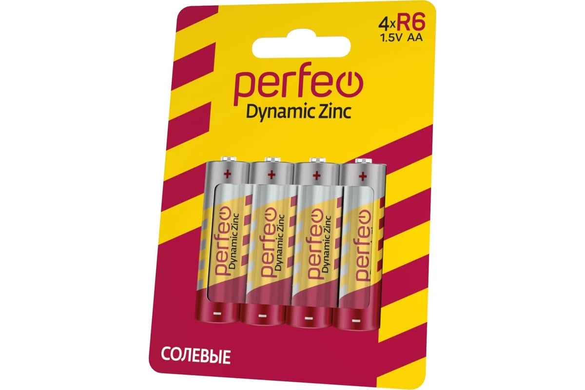 Солевые батарейки Perfeo R6, 4 шт., на блистере 30005167 - выгодная ...