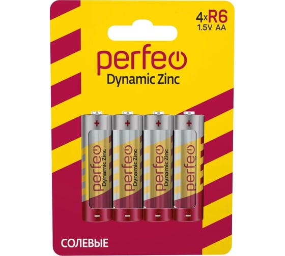 Солевые батарейки Perfeo R6, 4 шт., на блистере 30005167