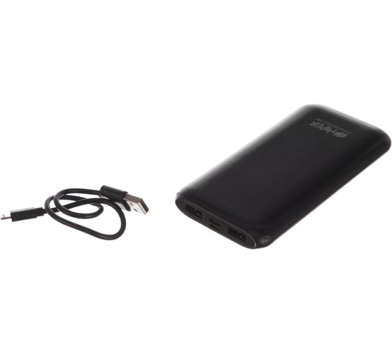 Внешний аккумулятор HIPER Li-Pol 10000 mAh QC 3A+2.4A 2xUSB 1xType-C черный RPX10000 BLACK