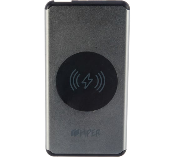 Внешний аккумулятор HIPER с беспроводной зарядкой Li-Pol 5000 mAh QI 5W 2.4A NANO V SPACE GRAY