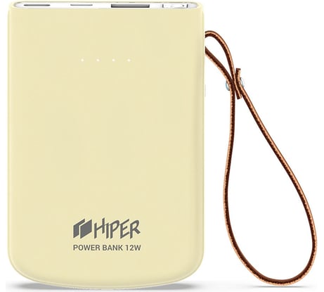 Внешний аккумулятор HIPER Li-Pol 5000 mAh 2.1A 2xUSB 1xType-C желтый TRAVEL 5K LEMON