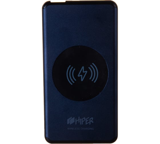 Внешний аккумулятор HIPER с беспроводной зарядкой Li-Pol 5000 mAh QI 5W 2.4A NANO V DARK BLUE