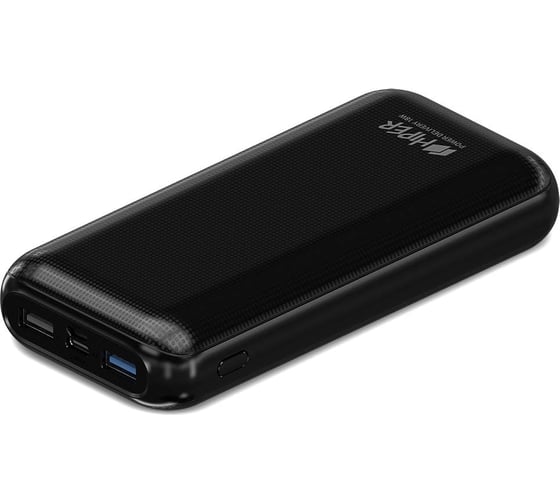 Внешний аккумулятор HIPER Li-Pol 20000 mAh QC 3A+2.4A 2xUSB 1xType-C черный RPX20000 BLACK