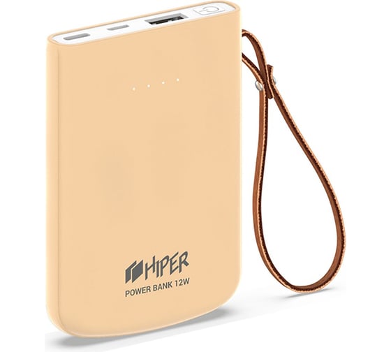 Внешний аккумулятор HIPER Li-Pol 5000 mAh 2.1A 2xUSB 1xType-C розовый TRAVEL 5K PEACH