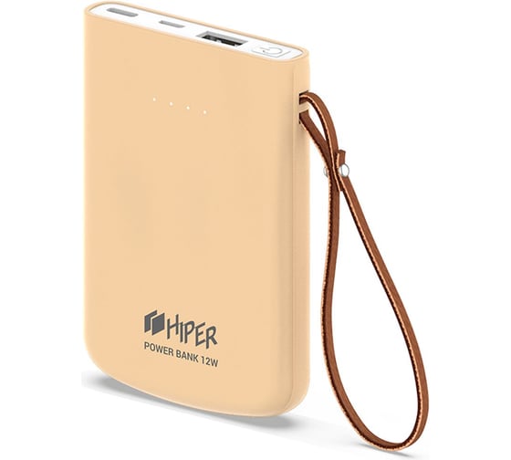 Внешний аккумулятор HIPER Li-Pol 5000 mAh 2.1A 2xUSB 1xType-C розовый TRAVEL 5K PEACH