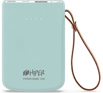 Внешний аккумулятор HIPER Li-Pol 5000 mAh 2.1A 2xUSB 1xType-C голубой TRAVEL 5K ICE