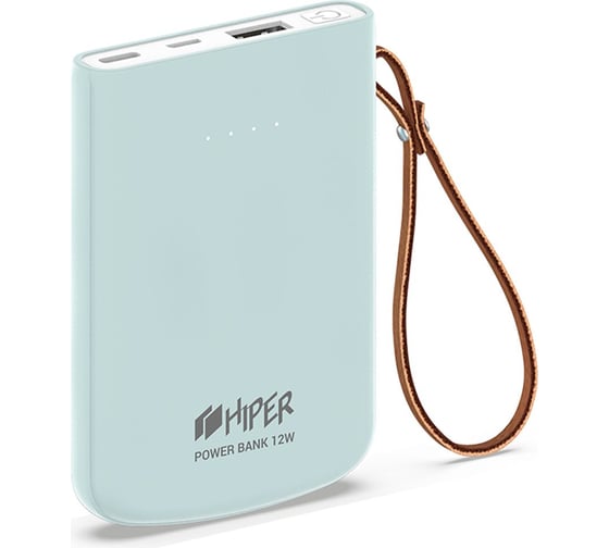Внешний аккумулятор HIPER Li-Pol 5000 mAh 2.1A 2xUSB 1xType-C голубой TRAVEL 5K ICE