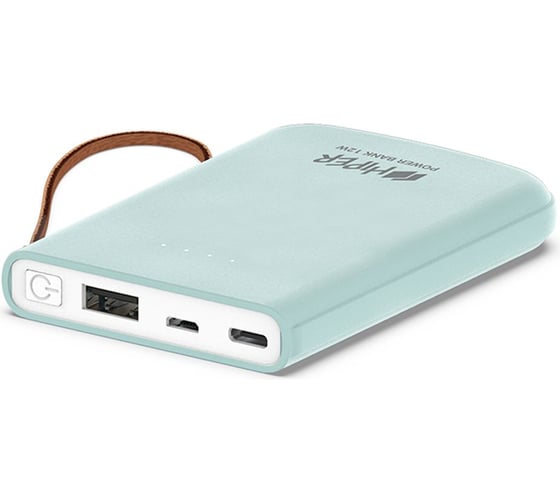 Внешний аккумулятор HIPER Li-Pol 5000 mAh 2.1A 2xUSB 1xType-C голубой TRAVEL 5K ICE