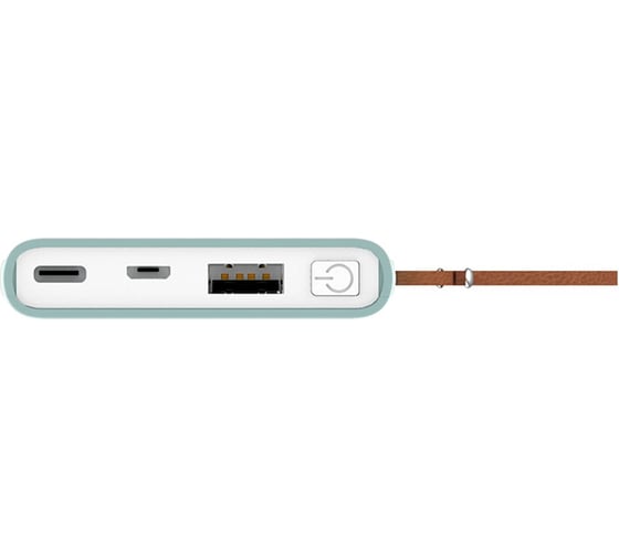 Внешний аккумулятор HIPER Li-Pol 5000 mAh 2.1A 2xUSB 1xType-C голубой TRAVEL 5K ICE