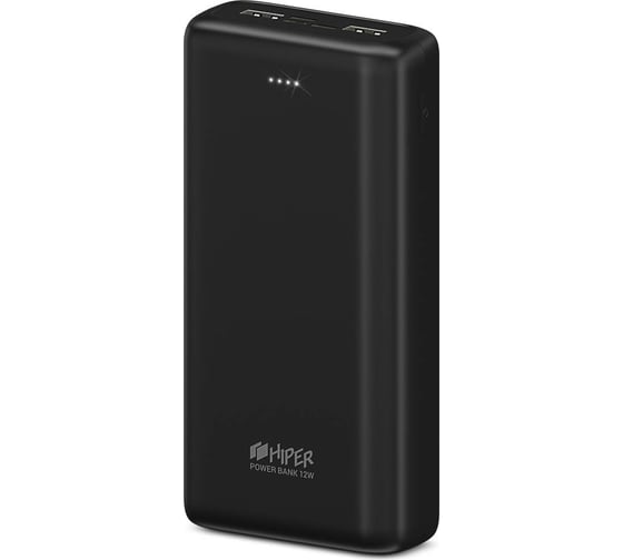 Внешний аккумулятор HIPER Li-Pol 30000 mAh 2.4A+2.4A 2xUSB 1xType-C черный PSL30000 BLACK