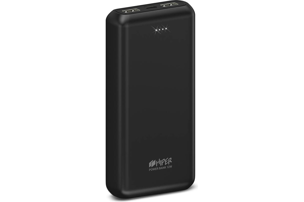 Внешний аккумулятор HIPER Li-Pol 20000 mAh 2.4A+2.4A 2xUSB 1xType-C черный  PSL20000 BLACK