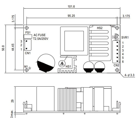 Источник питания Mean Well AC/DC PSC-60B Т00287295