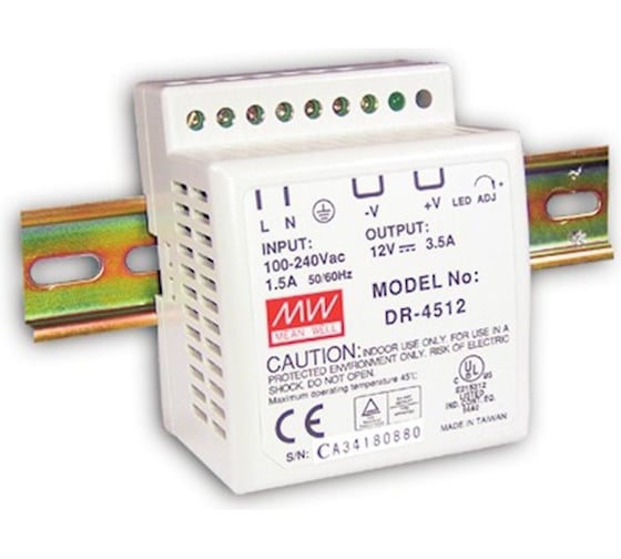 Источник питания Mean Well AC/DC DR-4524 45Вт Т00035368 1