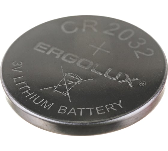 Литиевая батарейка Ergolux CR2032-BP5 CR2032, BL-5, 3V 12051