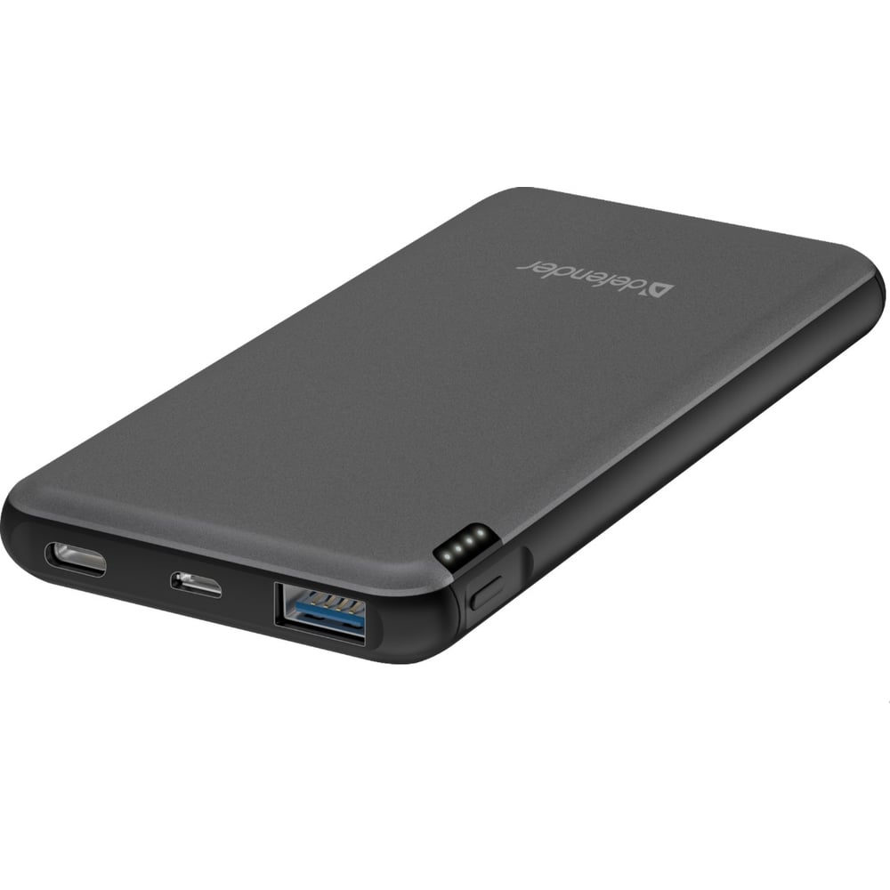 Внешний аккумулятор DEFENDER ExtraLife Fast 10000D USB: QC3.0, Type-C ...
