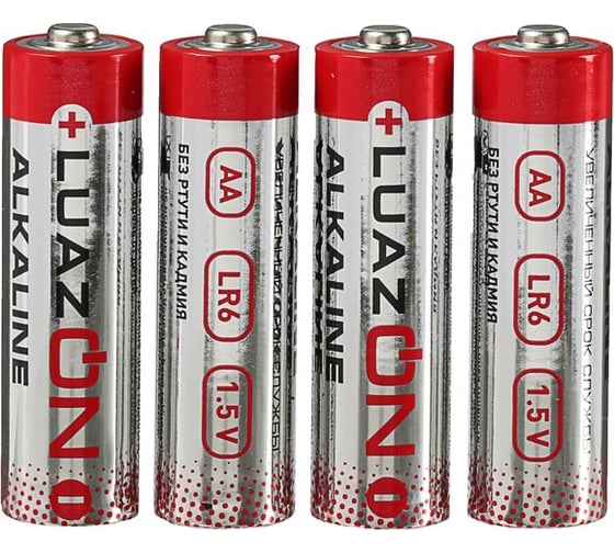 Алкалиновая батарейка Luazon АА, LR6, блистер, 4 штуки 3005551