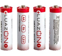 Солевая батарейка Luazon Heavy Duty, AA, R6, спайка, 4 штуки 1740935