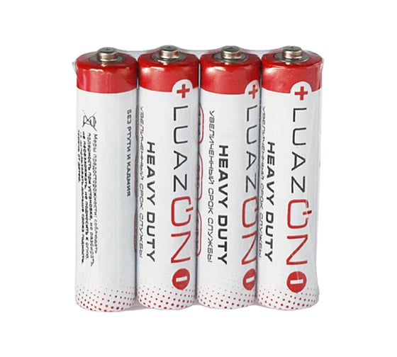 Солевая батарейка Luazon Heavy Duty, AA, R6, спайка, 4 штуки 1740935