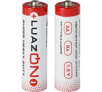 Солевая батарейка Luazon Super Heavy Duty, АА, R6, блистер, 2 штуки 3005542
