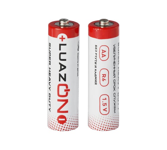 Солевая батарейка Luazon Super Heavy Duty, АА, R6, блистер, 2 штуки 3005542
