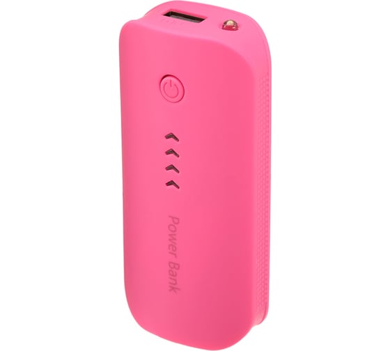 Внешний аккумулятор Luazon 3600 мАч, USB, 1 А, индикатор зарядки, розовый 4311099 1
