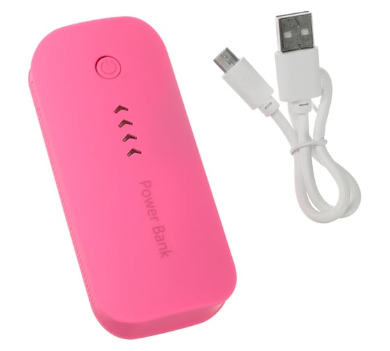 Внешний аккумулятор Luazon 3600 мАч, USB, 1 А, индикатор зарядки, розовый 4311099