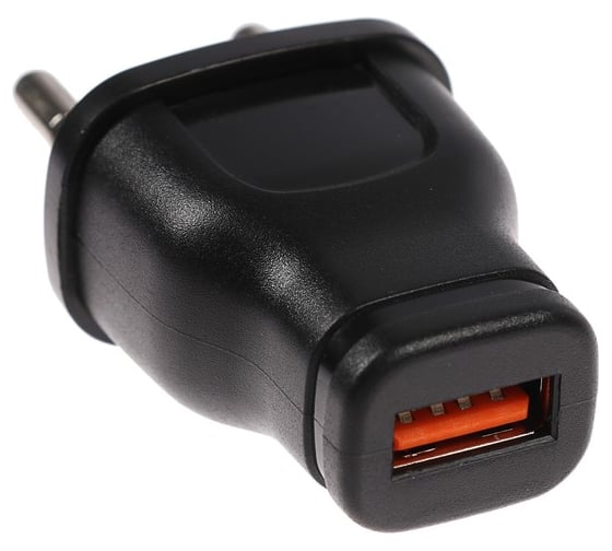 Сетевое зарядное устройство Luazon модель LPA-18, USB, 1 А, чёрное 3916266