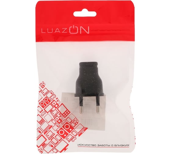 Сетевое зарядное устройство Luazon модель LPA-18, USB, 1 А, чёрное 3916266