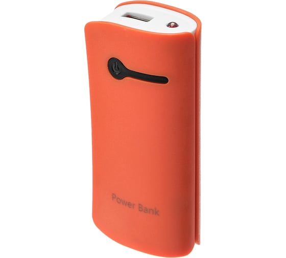 Внешний аккумулятор Luazon 3600 мАч, USB, 1 А, индикатор зарядки, оранжевый 4311093 1