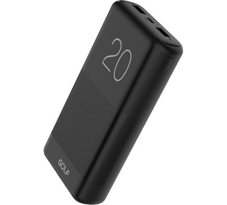 Внешний аккумулятор GOLF G81 Powerbank, 20000 mah, Black 30013918