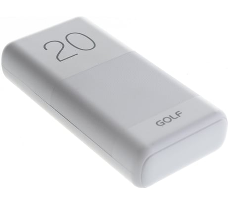 Внешний аккумулятор GOLF G81, Powerbank, 20000 mah, White 30013917