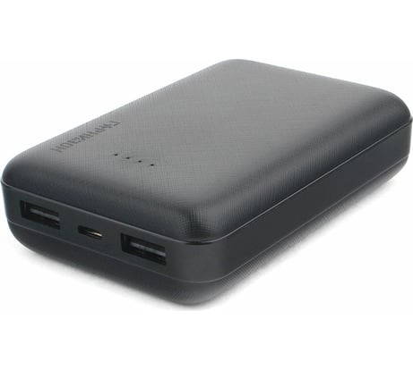 Портативный аккумулятор Гарнизон GPB-120, 10000мА/ч, USB1: 1A, USB2: 2.1A, черный