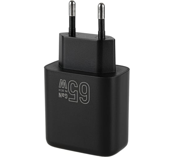 Сетевое зарядное устройство TFN GAN A+C+C 65W, без кабеля, black TFN-WC-ACC-65W-BK