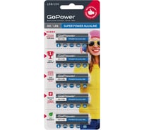 Батарейка GoPower LR6 AA BL5 Alkaline 1.5V (5/50/600) 5 шт в уп 00-00023779